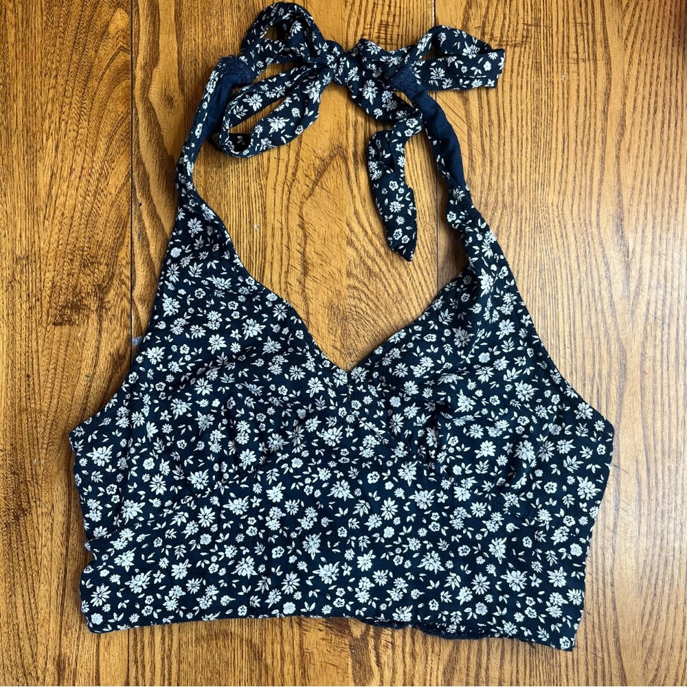American Eagle Tie Halter Top Small